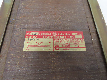 General Electric 9T55Y56 Industrial Control Transformer 5KVA 230-460VAC 115VAC