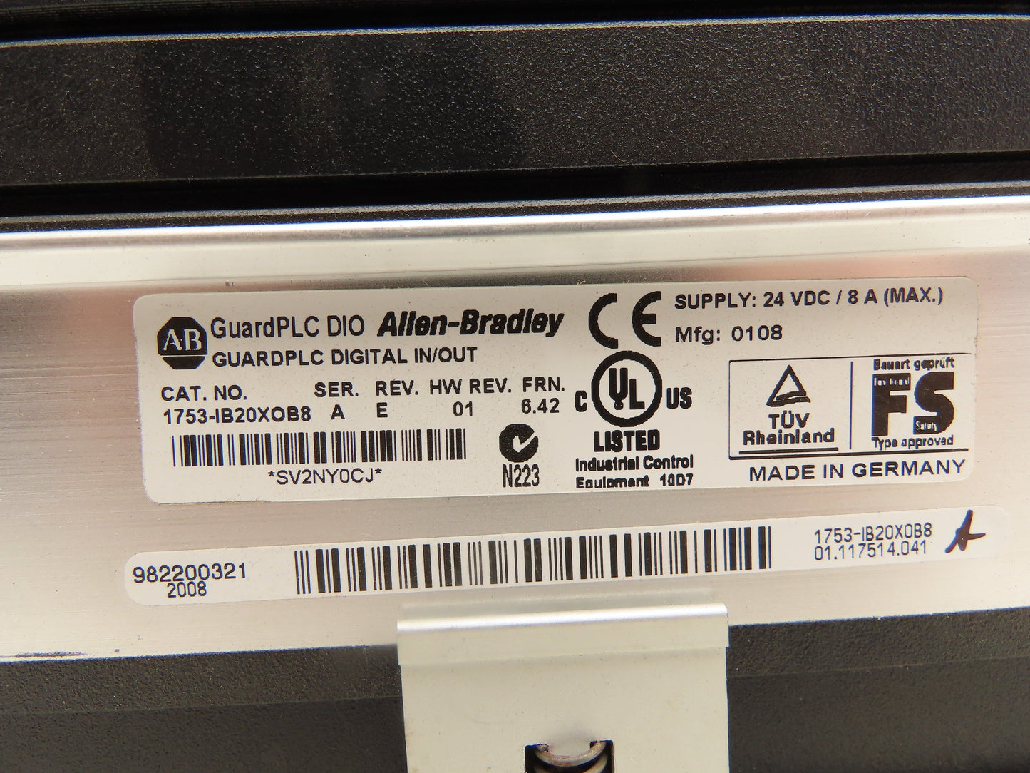 Allen Bradley 1753-IB20XOB8 Guard PLC Distributed I/O Module 20 Input Lot of 2