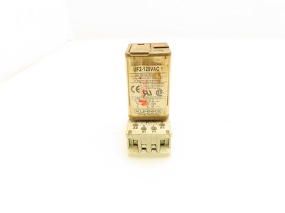 Kuhnke UF2-120VAC 1 8-Pin Relay Allen-Bradley Base 120V 10A Lot of 7