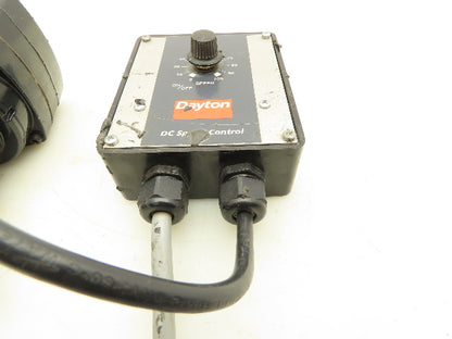 Dayton 6Z911B DC Gearmotor 90V 1/40Hp 362:1 Reducer 5 RPM w/Speed Control 4Z527E