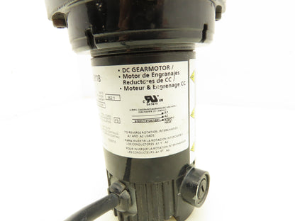 Dayton 6Z911B DC Gearmotor 90V 1/40Hp 362:1 Reducer 5 RPM w/Speed Control 4Z527E