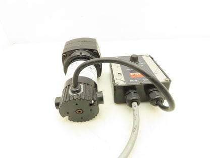 Dayton 6Z911B DC Gearmotor 90V 1/40Hp 362:1 Reducer 5 RPM w/Speed Control 4Z527E