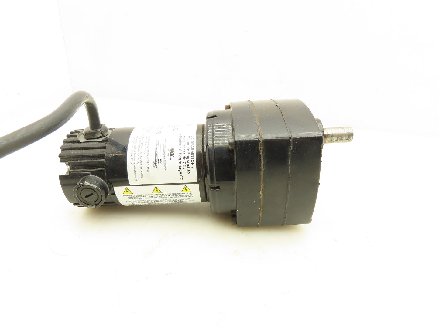 Dayton 6Z911B DC Gearmotor 90V 1/40Hp 362:1 Reducer 5 RPM w/Speed Control 4Z527E