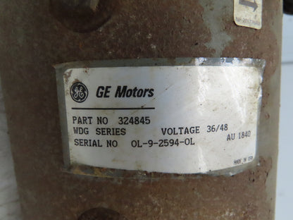 General Electric 324845 Forklift Electric Motor Hydraulic Pump 36/48VDC