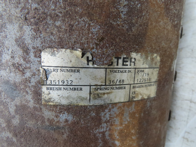 Hyster 1351932 DC Electric Forklift Traction Motor 36/48VDC