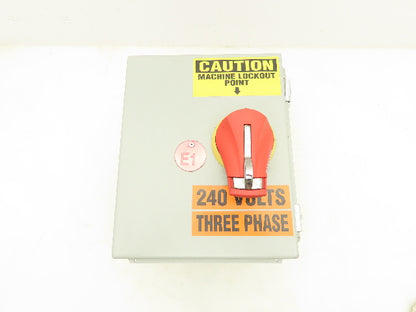 Wiegmann B100806CH Wall Mount Electrical Enclosure 10x8x6" With Disconnect