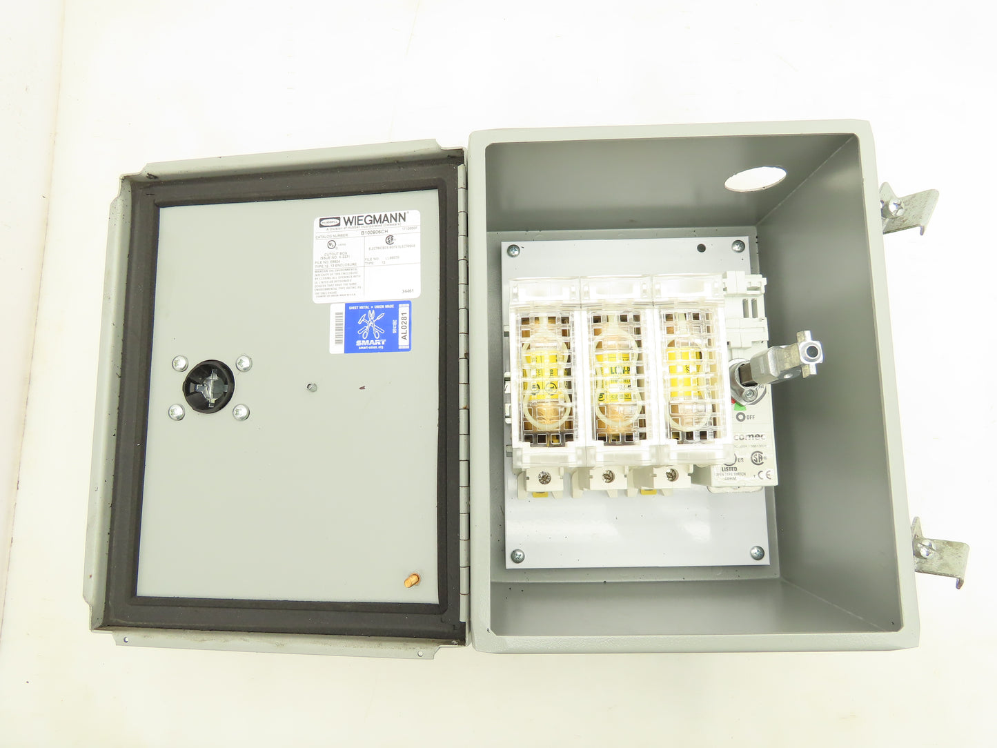 Wiegmann B100806CH Wall Mount Electrical Enclosure 10x8x6" With Disconnect