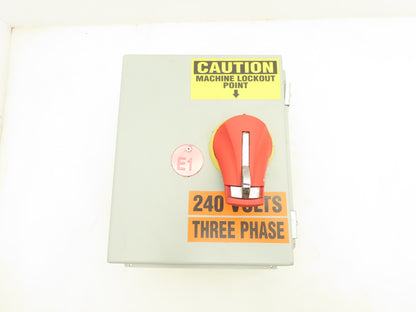 Wiegmann B100806CH Wall Mount Electrical Enclosure 10x8x6" With Disconnect