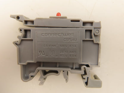 Connectwell CSFL4U Terminal Block Fuse Holder 24V Red LED Indicator  Lot of 35