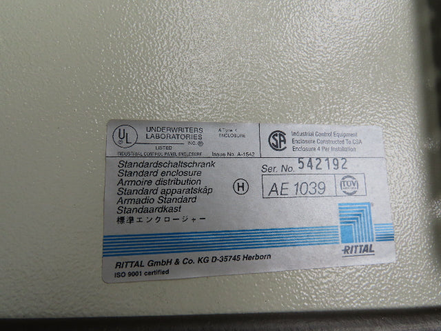 Rittal AE1039 Wall Mount Electrical Enclosure 23-1/2x15x7-1/2" with Cam Lock