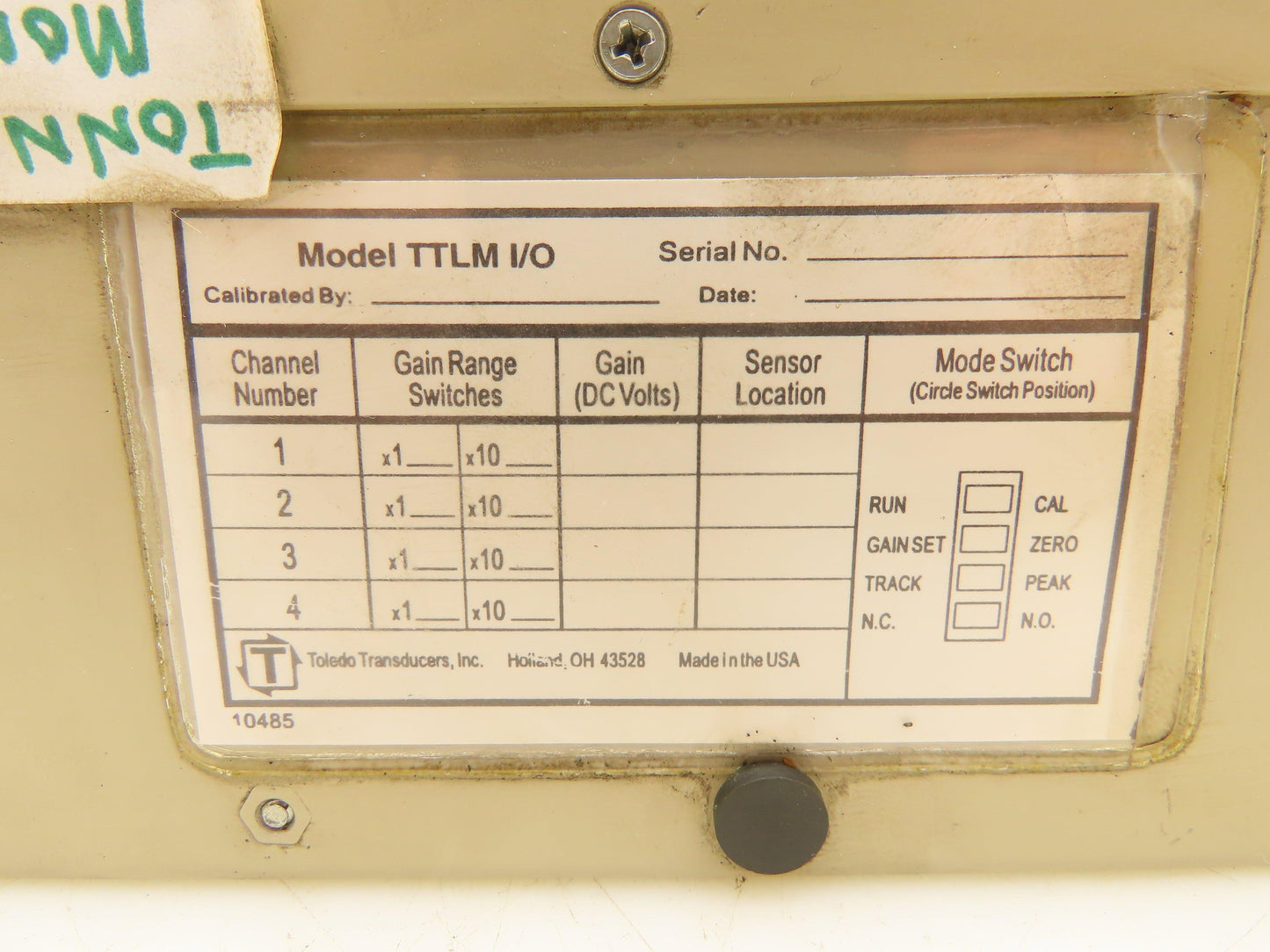 Toledo TTLM4-1M-DC Transducer Tonnage Load Module 24V
