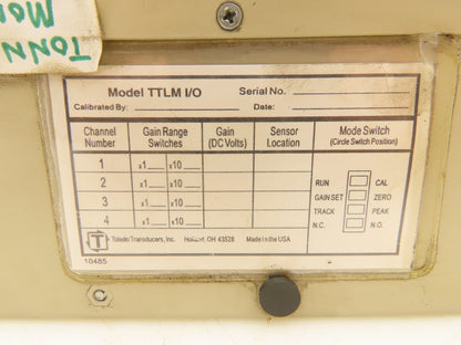Toledo TTLM4-1M-DC Transducer Tonnage Load Module 24V