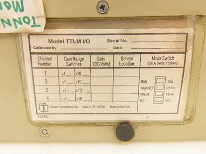 Toledo TTLM4-1M-DC Transducer Tonnage Load Module 24V