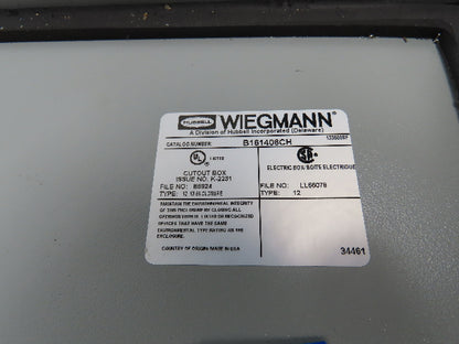 Wiegmann B161406CH Electrical Enclosure Control Panel with Backplate 16x14x6"