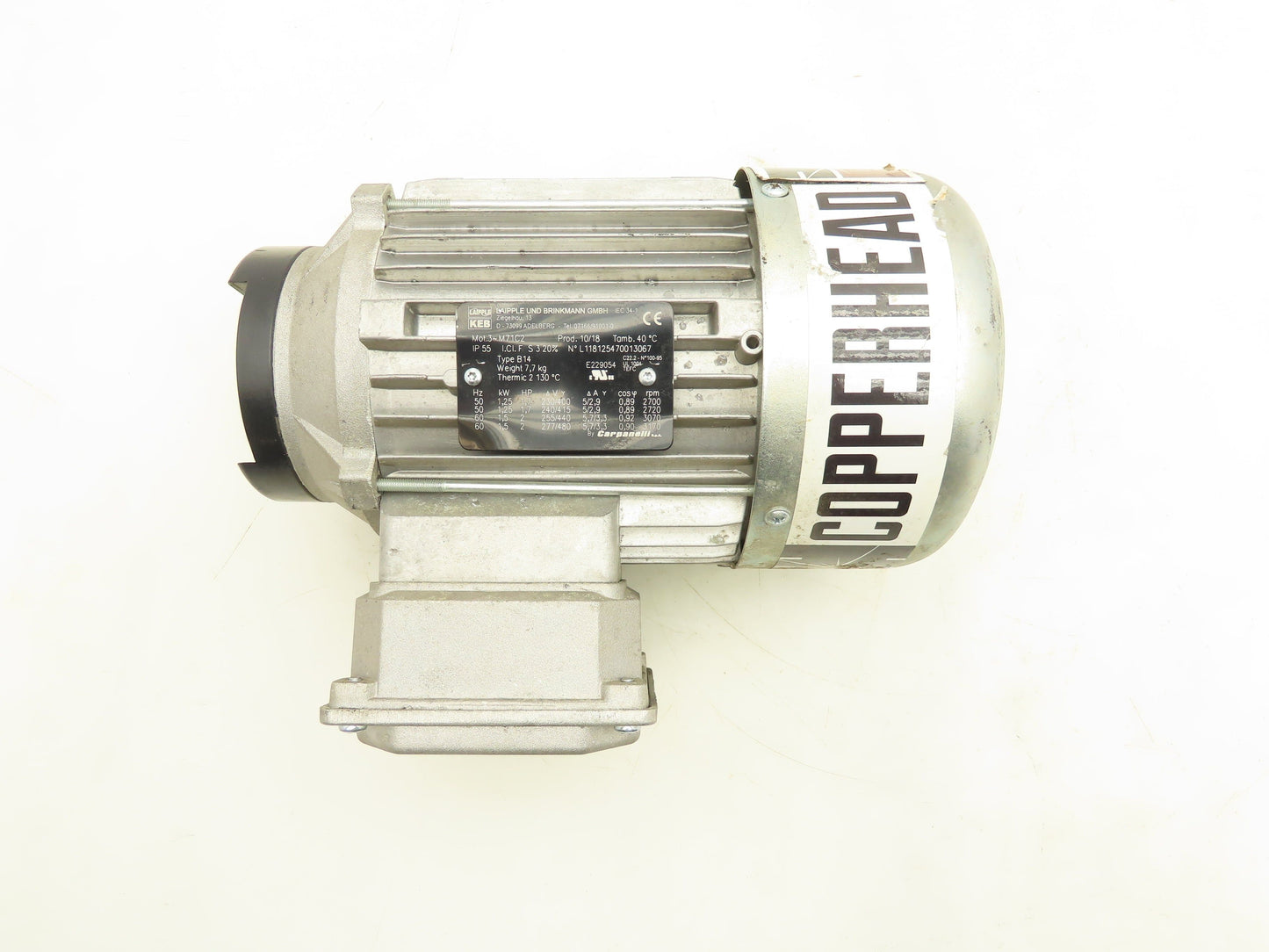 KEB M71C2 AC Motor 2Hp 240/480V 3PH for Welding Electrode Tip Dresser E2N3151/02
