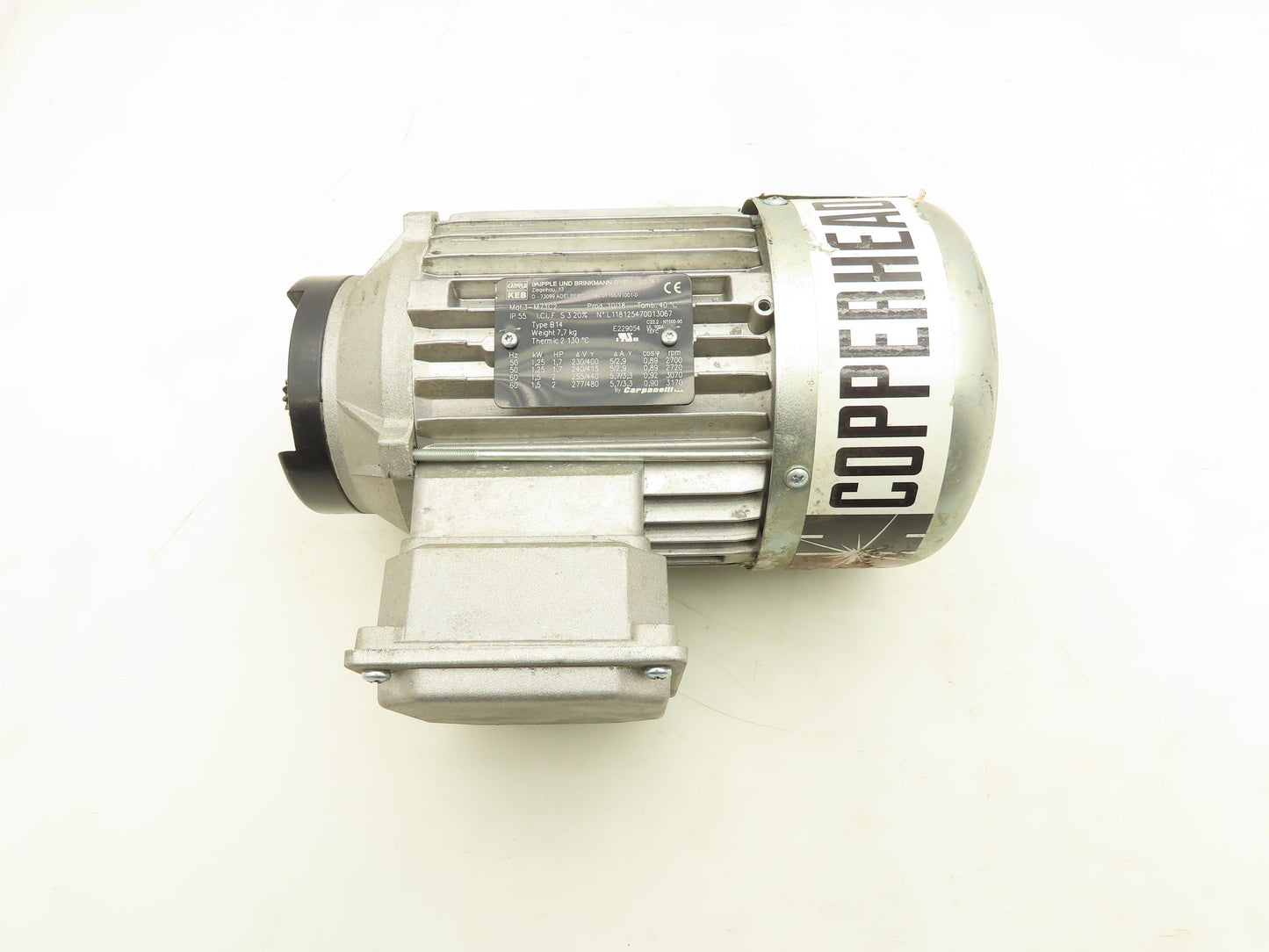 KEB M71C2 AC Motor 2Hp 240/480V 3PH for Welding Electrode Tip Dresser E2N3151/02