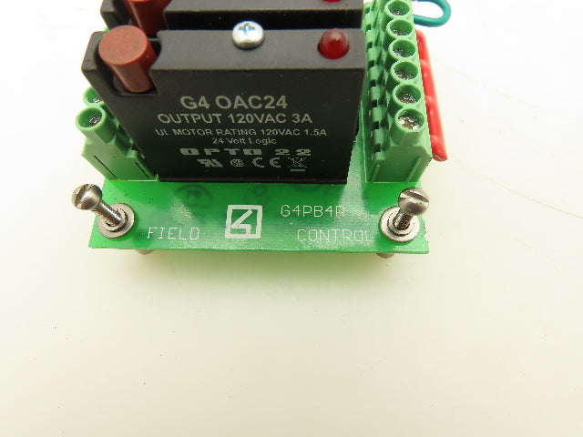Opto G4PB4R I/O Module With 3 Attached G4 0AC24 Modules 120VAC 3A