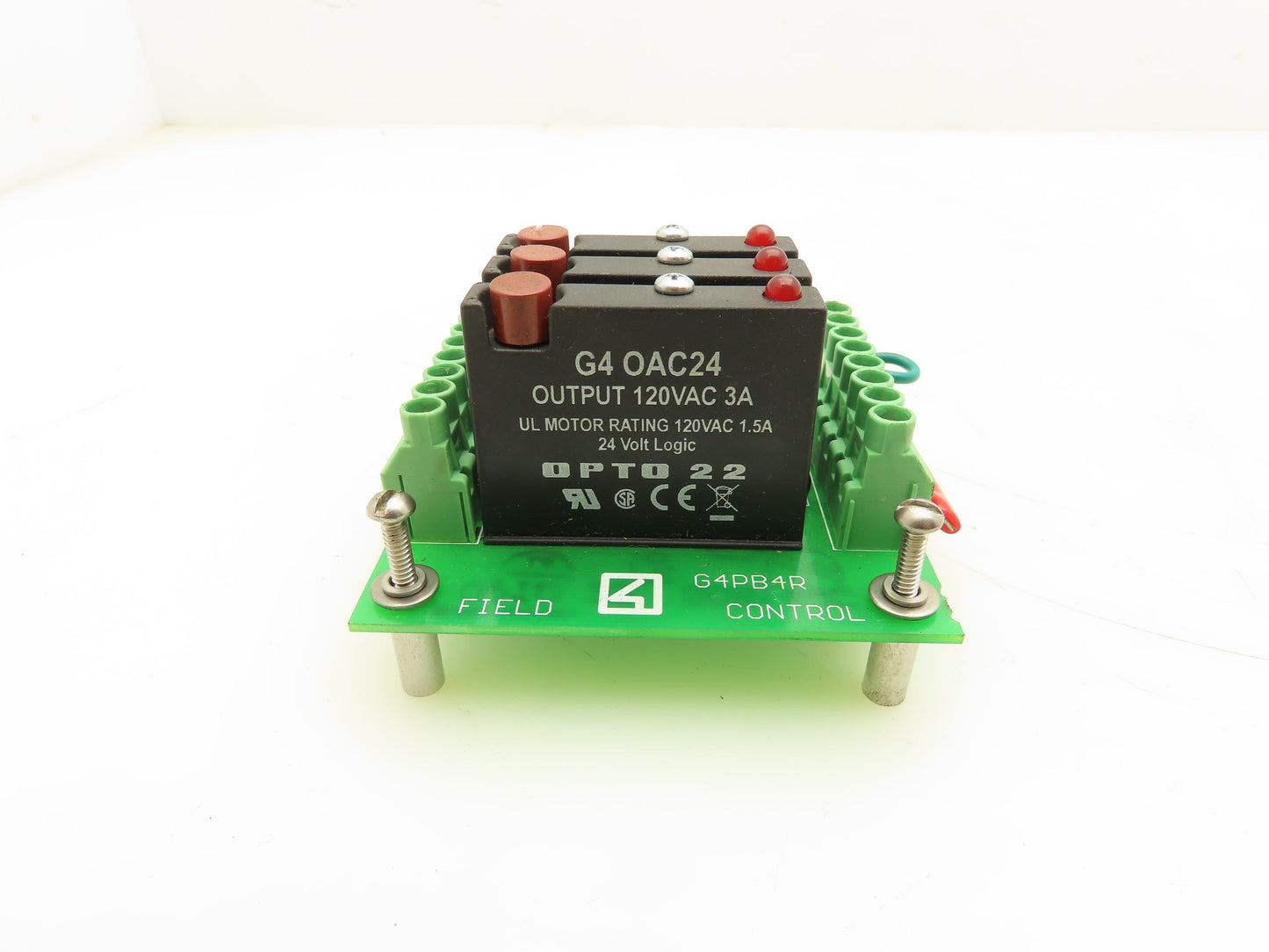 Opto G4PB4R I/O Module With 3 Attached G4 0AC24 Modules 120VAC 3A