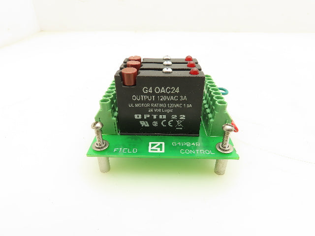 Opto G4PB4R I/O Module With 3 Attached G4 0AC24 Modules 120VAC 3A