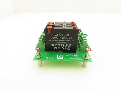 Opto G4PB4R I/O Module With 3 Attached G4 0AC24 Modules 120VAC 3A