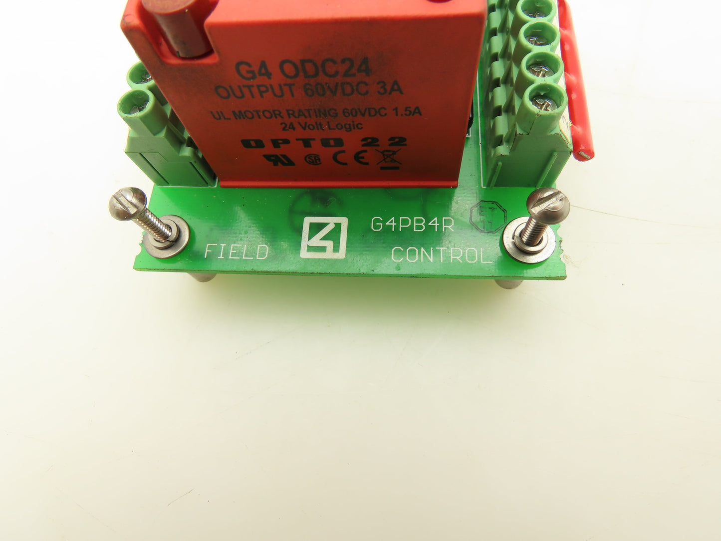 Opto G4PB4R I/O Module With 2 Attached G40AC24 And G4ODC24 Modules 60-120VAC 3A