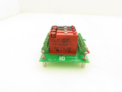 Opto G4PB4R I/O Module With 2 Attached G40AC24 And G4ODC24 Modules 60-120VAC 3A