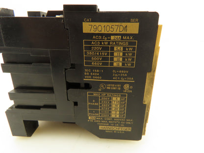 P&H Harnischfeger 79Q1057D1 Motor Starter Hoist Contactor 24A 3 Pole 660V 120V