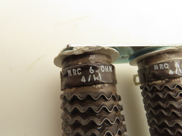 MRC Wirewound Ceramic Tube Resistor 6 Ohms Chassis Rack Mount Set of 3