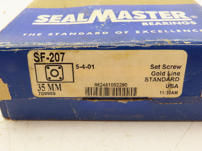 Seal Master SF-207 Flange Mount Ball Bearing 4 Bolt 35MM Bore Cast Iron