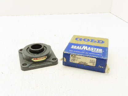 Seal Master SF-207 Flange Mount Ball Bearing 4 Bolt 35MM Bore Cast Iron