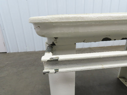 Vintage Cast Iron Steel Machine Base 24x36x 32" Top Coolant Oil Trough 5/8" Top