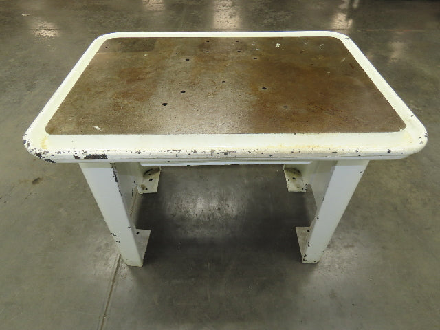 Vintage Cast Iron Steel Machine Base 24x36x 32" Top Coolant Oil Trough 5/8" Top