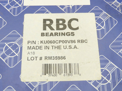 RBC KU060CP00V86 Bearing 152MM Bore 171.45MM OD 13MM Width