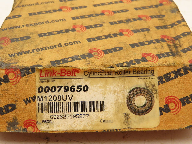 Rexnord M1208UV Link Belt Cylindrical Roller Bearing 50x80x18mm