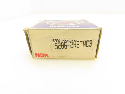 NSK 5206-2RSTNC3 Double Row Angular Contact Bearing 30MM Bore 62MM OD C3