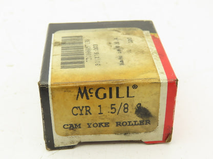 McGill CYR 1 5/8 S Crowned & Flat Yoke Roller 7/16" Bore 1-5/8" OD 7/8" Width