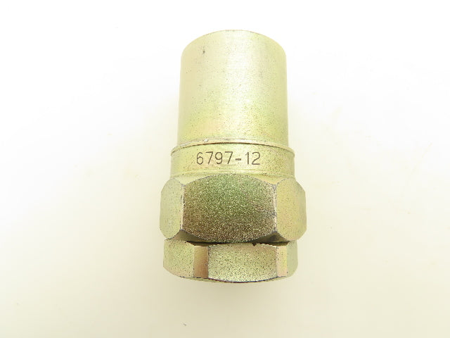 Brennan 6797-12 Long End Hydraulic Connector Non-Latching Lot of 2