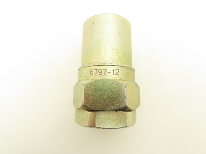 Brennan 6797-12 Long End Hydraulic Connector Non-Latching Lot of 2