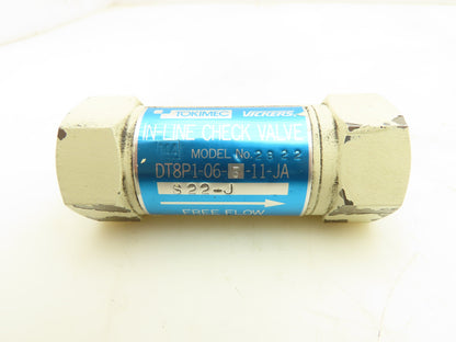 Vickers DT8P1-06-5-11-JA Tokimec In-line Check Valve 3/4" NPT
