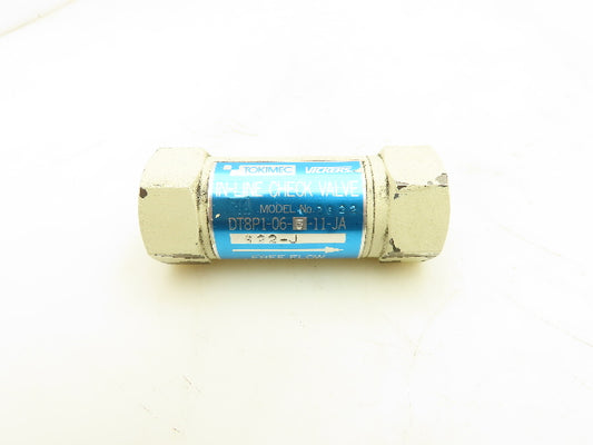 Vickers DT8P1-06-5-11-JA Tokimec In-line Check Valve 3/4" NPT