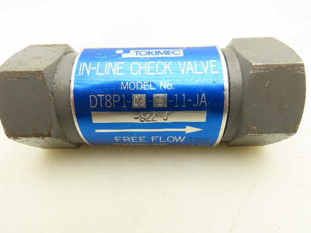 Vickers DT8P1-06-5-11-JA Tokimec In-line Check Valve 3/4" NPT