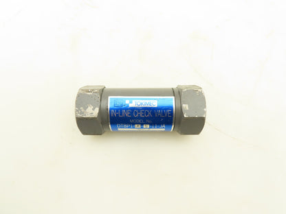 Vickers DT8P1-06-5-11-JA Tokimec In-line Check Valve 3/4" NPT