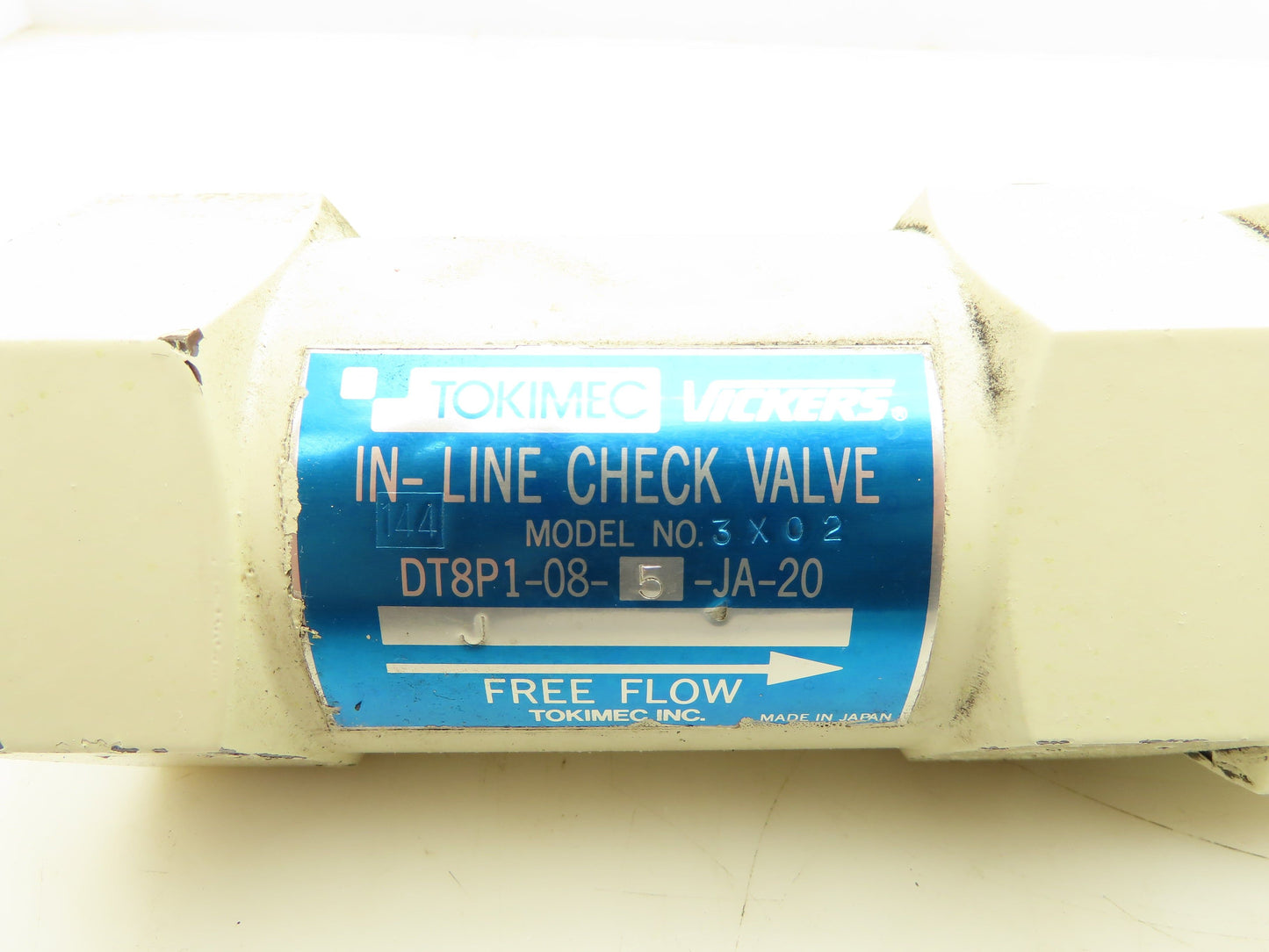 Vickers DT8P1-08-5-JA-20 Tokimec In-line Check Valve 1" NPT 200L/Min 3000PSI