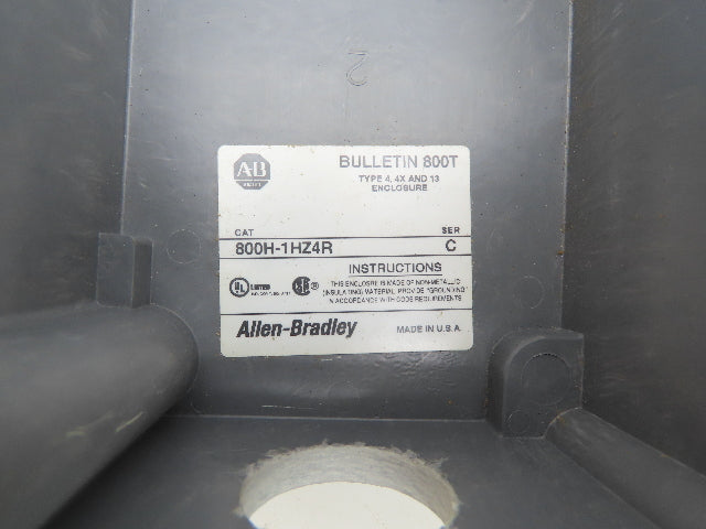 Allen Bradley 800H-1HZ4R Heavy Duty Push Button Enclosure Rosite