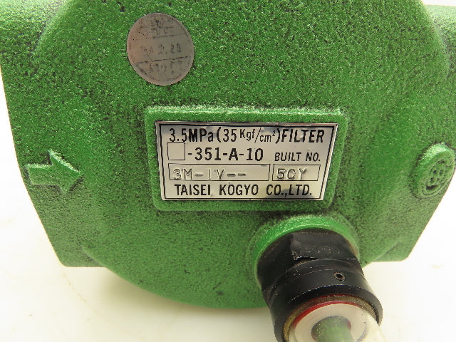 Taisei Kogyo 351-A-10-3M-IV Hydraulic Oil Line Filter 500PSI 3.5Mpa 1-1/4" NPT