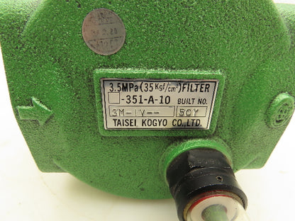 Taisei Kogyo 351-A-10-3M-IV Hydraulic Oil Line Filter 500PSI 3.5Mpa 1-1/4" NPT