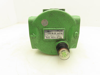 Taisei Kogyo 351-A-10-3M-IV Hydraulic Oil Line Filter 500PSI 3.5Mpa 1-1/4" NPT