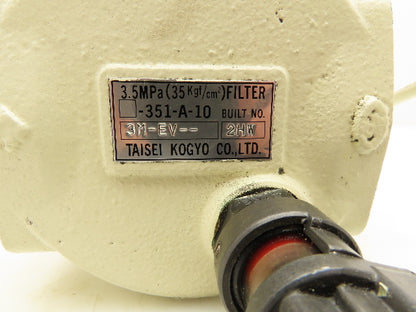 Taisei Kogyo 351-A-10-3M-EV Hydraulic Oil Line Filter 500PSI 3.5Mpa 1-1/4" NPT