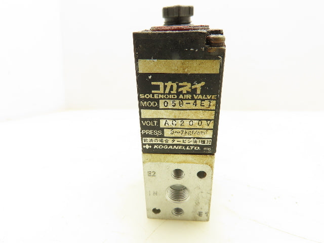 Koganei 050-4E1 Single Solenoid Air Valve 200VAC Lot of 3