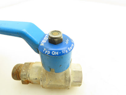 Festo QH-3/8 Pneumatic 2-Way Ball Valve 3/8" 435 PSI  Lot of 3
